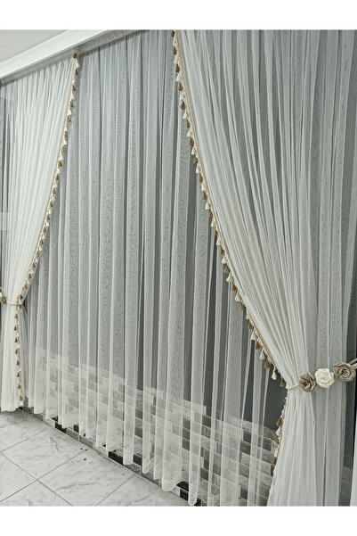 Art Perde Тюл завеса и фон завеса комплект завеса с пискюли фон