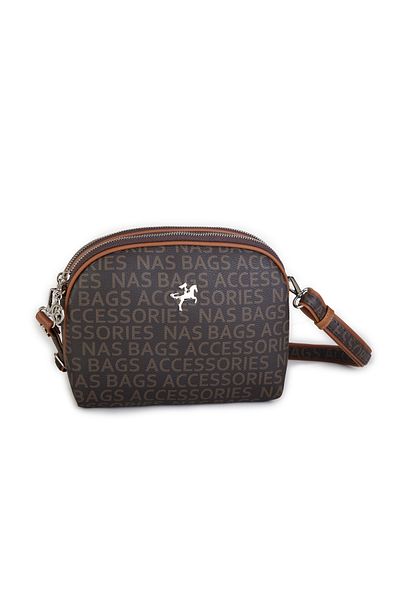 Nas Bag Geantă zilnică pentru poștaș pentru femei cu fermoar dublu (22 x 18)