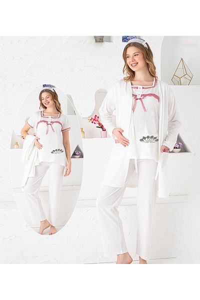 JENİKA PIJAMA DE MATERNITATE 3 PIECE PENTRU FEMEI