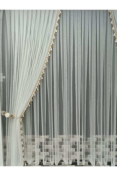 Art Perde Тюл завеса и фон завеса комплект завеса с пискюли фон