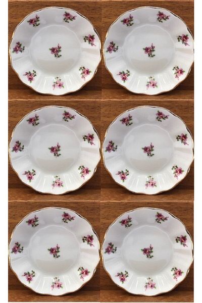 Porland Gülriz Pink Tea Plate 6 Pieces