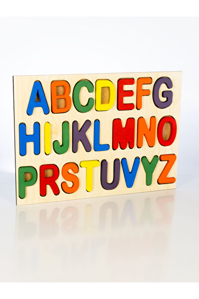 Capellawoodworks Ahşap Eğitici Öğretici Alfabe Puzzle