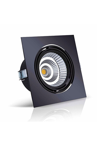 Sunlight Kare Sıva Altı 40W Osram Led Siyah Spot Armatür Ilık Beyaz Işık