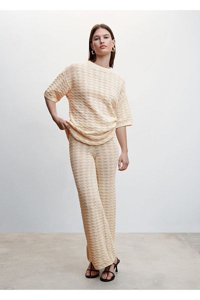 MANGO Woman Short Sleeve Oversize Sweater
