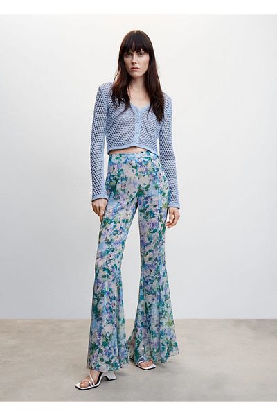 MANGO Woman Cardigan tricotat ajurat