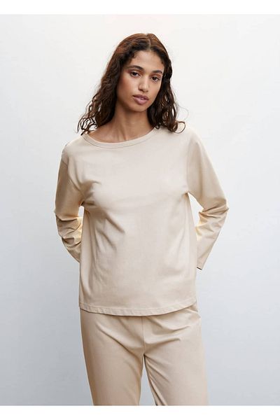 MANGO Woman T-Shirt aus Baumwolle mit Rundkragen