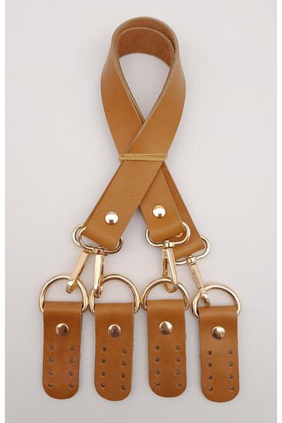 angel çanta aksesuar Angel Misu Model 55 cm Real Leather Bag - Double Handle Light, Tan Color, Light Gold Metal