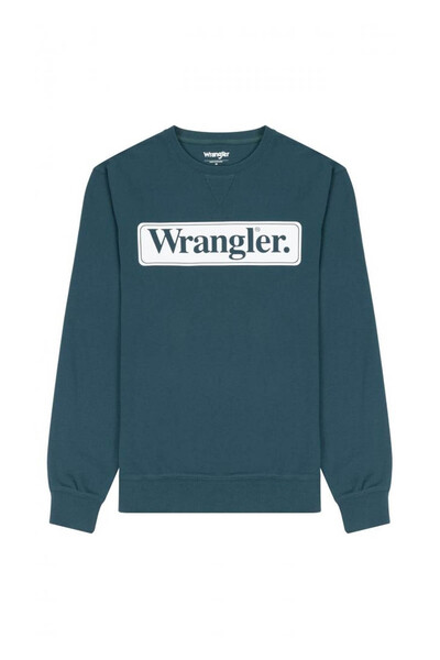 WRANGLER Erkek Sweatshirt Koyu Yeşil W6F3I3G03 W6F3I3 Regular