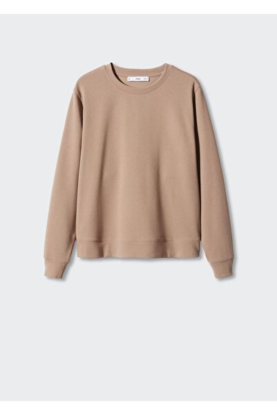 MANGO Woman Sweatshirt Kahverengi