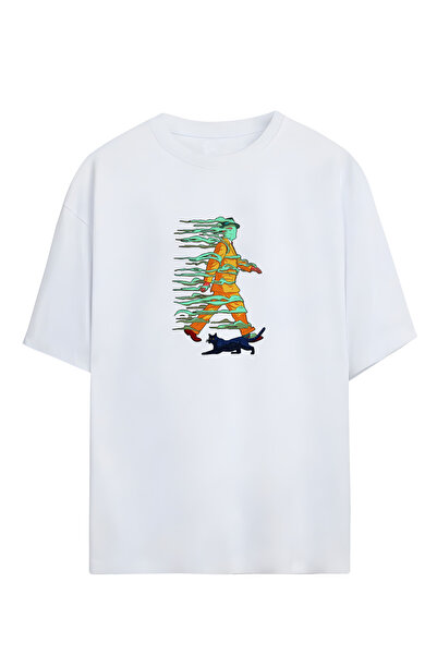 Adrift Tricou supradimensionat unisex proiectat Trash Man