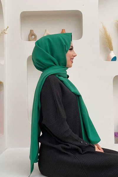Bym Fashion 2051 Cotton Jazz Shawl Emerald