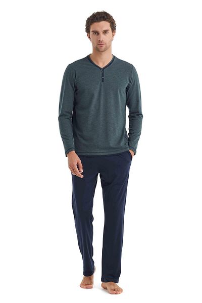 Blackspade Men's Long Sleeve Pajama Set 40094