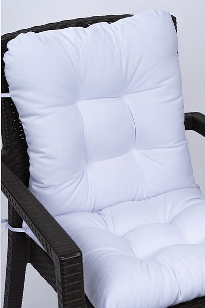 ALTINPAMUK White Chair Cushion - Fluffy, Special Stitched, Lace-up, 44x88 Cm