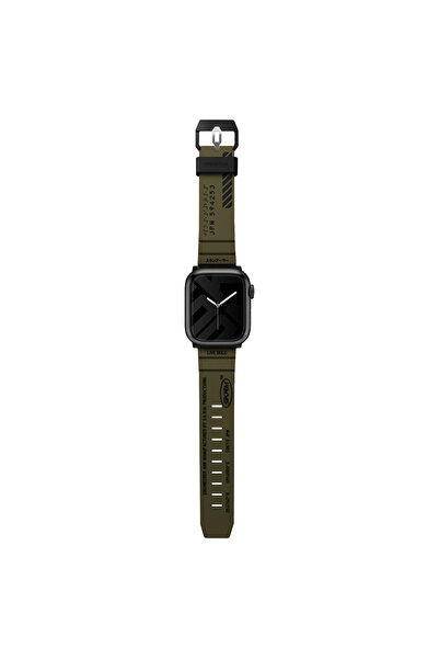 Skinarma Watch Ultra Saat Kordonu 49mm Kordon Shokkustrap Kayış Olive-olive