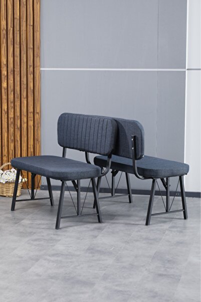 Mygusi Hayat Serisi Mutfak, Yemek, Bahçe, Kafe, Modern Bench, Puf, 1 Adet - Lacivert