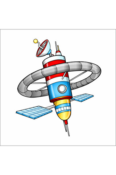 Reysa Tasarım ملصق حائط ستالايت مقاس 30x30 سم