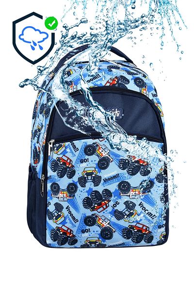 CAKARD SET Triplu Colorat de Calitate Băieți Rucsac de excursie școală + Cutie de prânz + Suport stilou