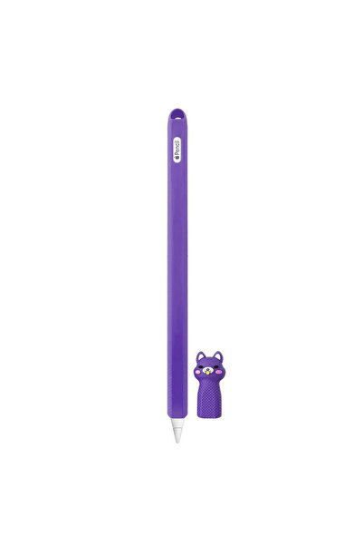Tagomoon Apple Pencil (2. nesil) Uyumlu Kılıf Renkli Kedi Figürlü Kaydırmaz S...