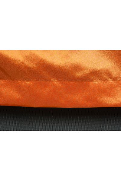 AKÇA TEKSTİL Chanzelize Satin Model - Orange Color, Single Wing, Pleated Background Curtain, 75*260 cm