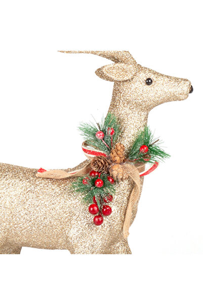 Herdekora Φιγούρα Τάρανδος Χρυσός - Χριστουγεννιάτικο Στολίδι, 45x33 εκ.