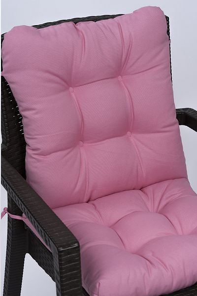 ALTINPAMUK Neva Pofidik Pink Backrest Chair Cushion with Special Stitched Laces, 44X88 cm