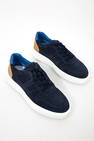 GERARDO AYAKKABI Сині чоловічі спортивні замшеві шкіряні черевики