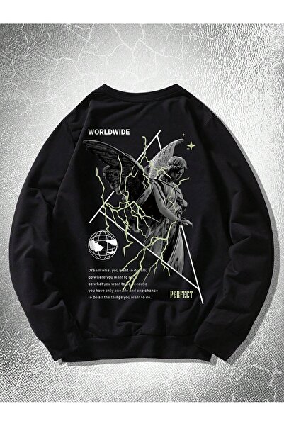 Adrift Coko serija Goth Guys Slogan & Dukserica sa printom figure