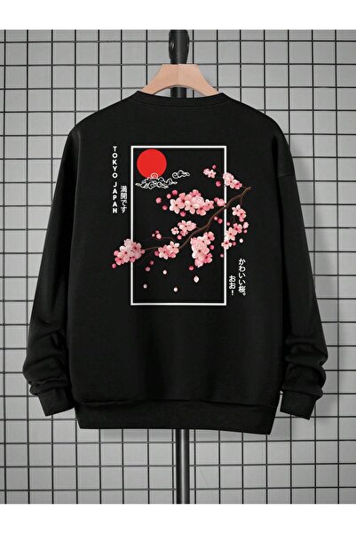 Adrift Coko serija Manfinity Hypemode grafička majica sa cvetnim i japanskim ...