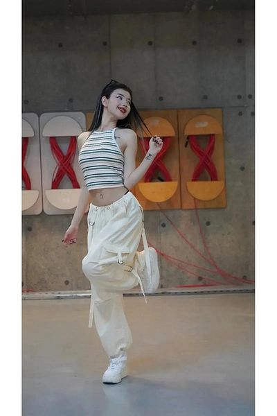 Gofeel Streetwear Baggy - Φαρδύ παντελόνι με τσέπη Cargo με λεπτομέρεια ζώνης eza