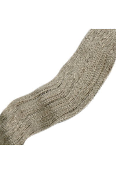 Platin Peruk Mikro Kaynak 0,40 gram Çok Açık Küllü Kumral 60 cm 25 adet