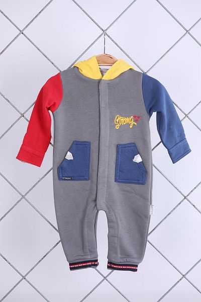 Babydola Babyhola Girls Boys Hooded Hooded Sports Jumpsuit 12644