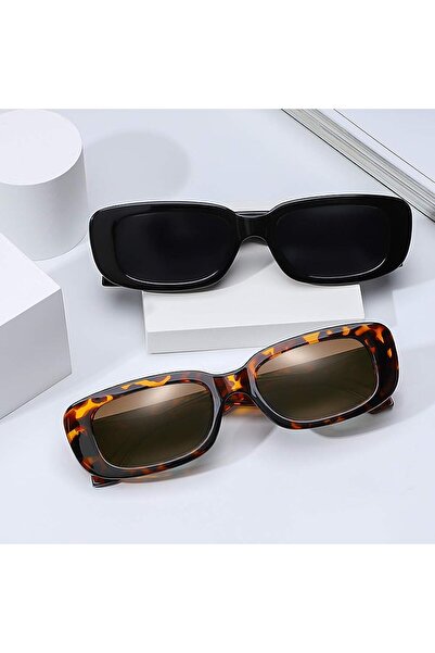 ModaLand Yeni Sezon Dikdörtgen Güneş Gözlüğü 2'Lİ Fırsat Seti