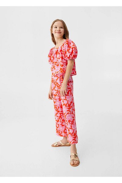 MANGO Kids Φλοράλ μπλούζα με σχέδια