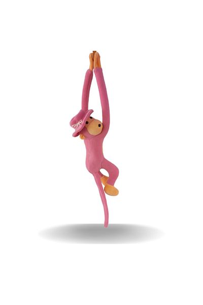 UgurToyss Plush Toy Monkey, Cap and Hands Stickable, Cute Gift Toy Monkey (70 cm)