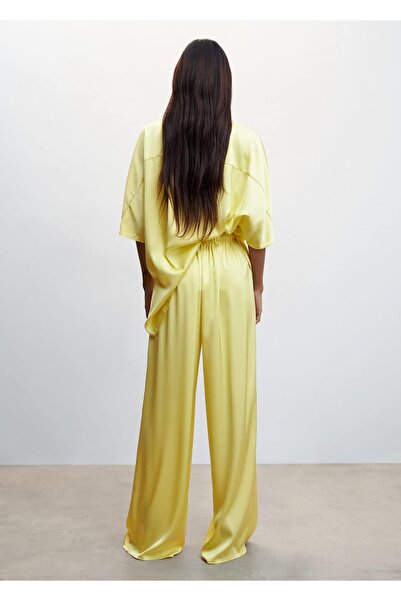 MANGO Woman Saten Palazzo Pantolon