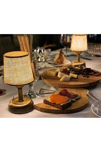 RİOLİGHT RETRO,RUSTİK,VİNTAGE LEDLİ PİLLİ ABAJUR GECE LAMBASI NOT: 1ADET