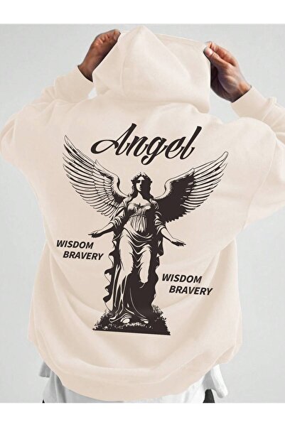 Adrift سترة Manfinity Hypemode برسومات حروف ورسومات على شكل جيب الكنغر برباط ...