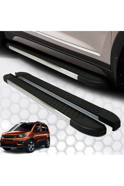 Omsa Peugeot Rifter (2019+) - Yan Basamak - Nevada Krom - (Kısa Şase)