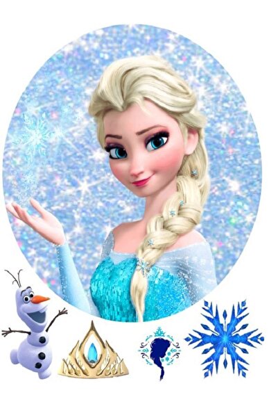 hediyehobihersey Yeni Model For Elsa Şekerli Kağıda Baskı Yenilebilir Kağıt P...