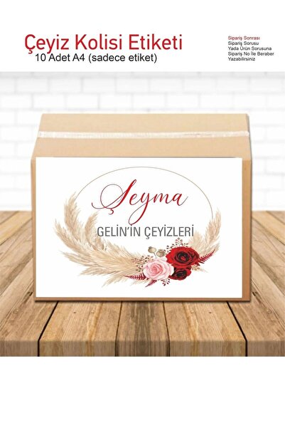 ZY TASARIM Etichetă pentru coletul de mireasă 10 bucăți A4 adeziv