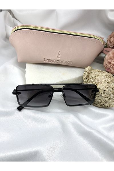 Di Caprio Burch Retro Black Women's Sunglasses