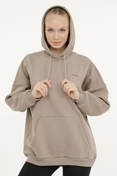 lumberjack Γυναικείο φούτερ W-MARCIA BASIC OVERSIZE H Mink