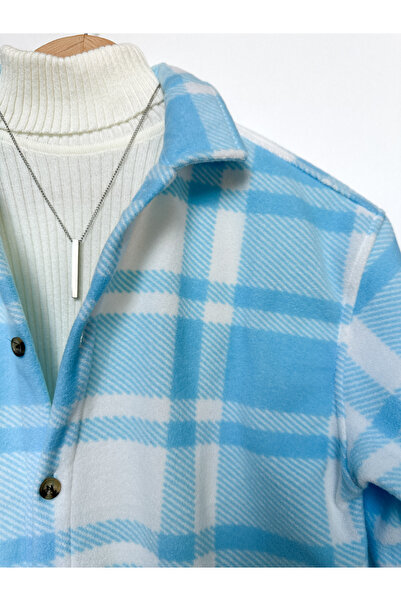 MİRMARONİ erkek gömlek yaka oversize pamuklu oduncu gömlek