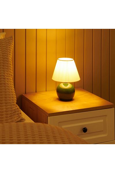 NisaLuce عاكس الضوء على شكل كرة سيراميك صغيرة مقاس 12 بوصة باللون الأخضر/الأبيض من Nisa Luce