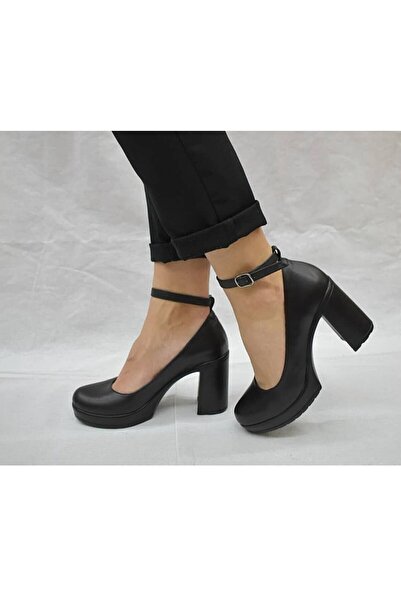 Kesim Shoes حذاء نسائي بكعب كلاسيكي من الجلد الطبيعي 33-40