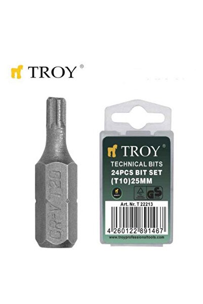 TROY 22241 Torx Bits Uç Seti (T20x50mm, 12 adet)