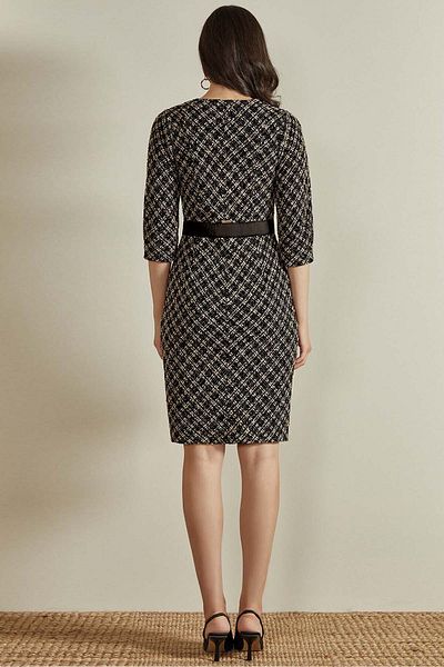 Guitar Three Quarter Sleeve Multicolored Dress