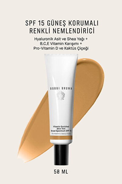 BOBBI BROWN Vitamin Enriched Işıltılı Bitişli Renkli Nemlendirici SPF 15 50 ml - Golden 3 - 716170284767