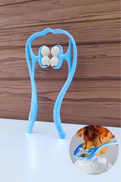 MUJGAN 4 Tekerlekli Boyun Masaj Aleti Mavi