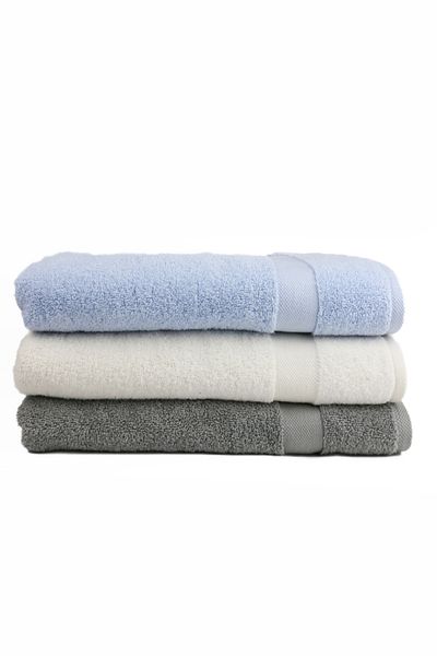 Taka Fabrics Wave 100% βαμβακερή πετσέτα χεριών, προσώπου, επισκέπτη 3 τεμαχίων Μέγεθος 70x140 cm Σετ εκρού-γκρι-μπλε